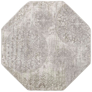 Light Gray 5' x 5' Sofia Octagon Rug