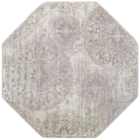 Light Gray 5' x 5' Sofia Octagon Rug