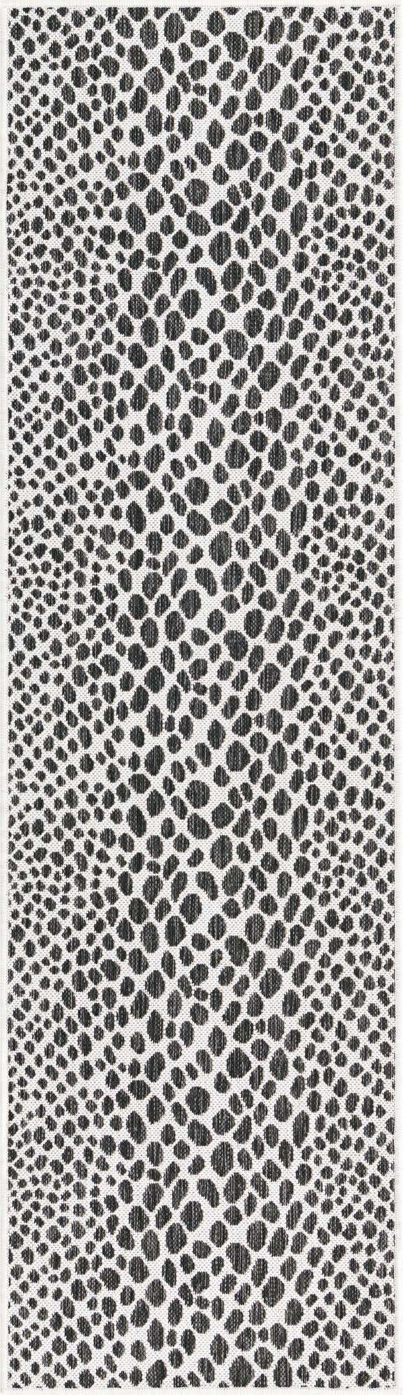 Black 2' x 7' 1 Jill Zarin Outdoor Runner Area Rug Weather Resistant for Patio, Deck, Terrace, Balcony, Porch Durable 100% Polypropylene Carpet for Outside for Sale at Rug Engine