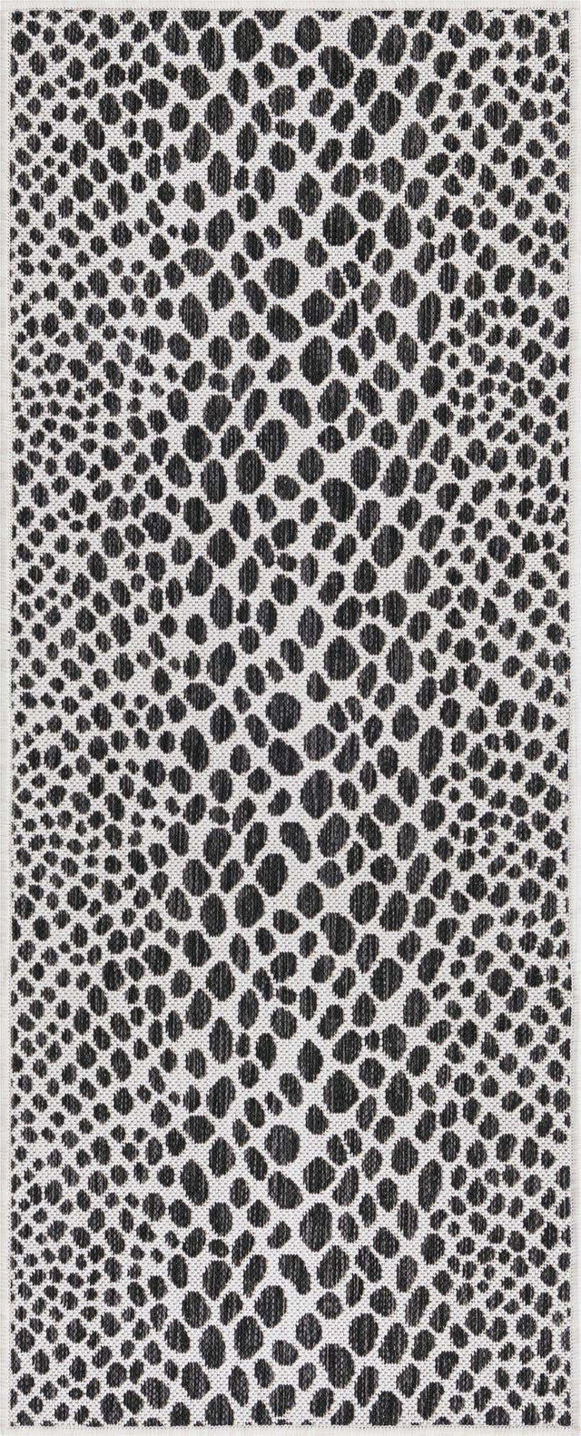 Black 2' x 5' 3 Jill Zarin Outdoor Runner Area Rug Weather Resistant for Patio, Deck, Terrace, Balcony, Porch Durable 100% Polypropylene Carpet for Outside for Sale at Rug Engine