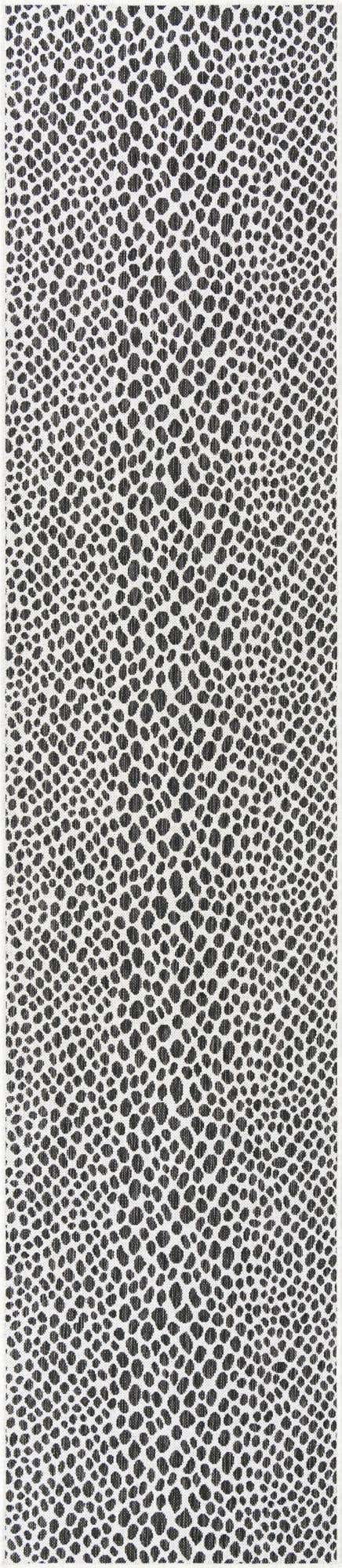 Black 2' 7 x 12' Jill Zarin Outdoor Runner Area Rug Weather Resistant for Patio, Deck, Terrace, Balcony, Porch Durable 100% Polypropylene Carpet for Outside for Sale at Rug Engine