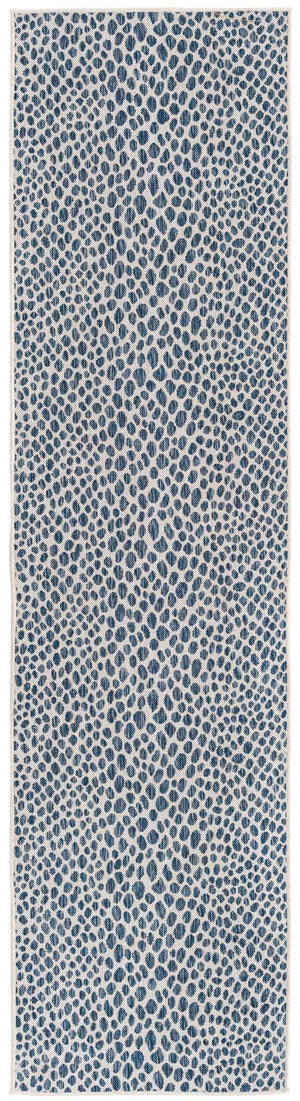 Blue 2' 7 x 10' Jill Zarin Outdoor Runner Area Rug Weather Resistant for Patio, Deck, Terrace, Balcony, Porch Durable 100% Polypropylene Carpet for Outside for Sale at Rug Engine