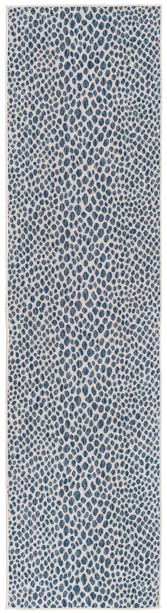 Blue 2' 7 x 10' Jill Zarin Outdoor Runner Area Rug Weather Resistant for Patio, Deck, Terrace, Balcony, Porch Durable 100% Polypropylene Carpet for Outside for Sale at Rug Engine