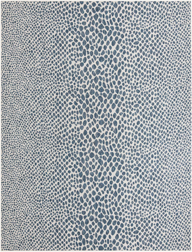 Blue 10' x 13' 1 Jill Zarin Outdoor Rectangle Area Rug Weather Resistant for Patio, Deck, Terrace, Balcony, Porch Durable 100% Polypropylene Carpet for Outside for Sale at Rug Engine