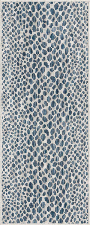 Blue 2' x 5' 3 Jill Zarin Outdoor Runner Area Rug Weather Resistant for Patio, Deck, Terrace, Balcony, Porch Durable 100% Polypropylene Carpet for Outside for Sale at Rug Engine