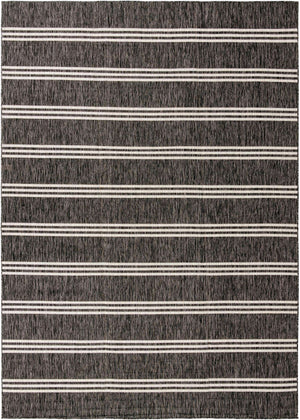Charcoal 10' x 14' 1 Jill Zarin Outdoor Rectangle Area Rug Weather Resistant for Patio, Deck, Terrace, Balcony, Porch Durable 100% Polypropylene Carpet for Outside for Sale at Rug Engine