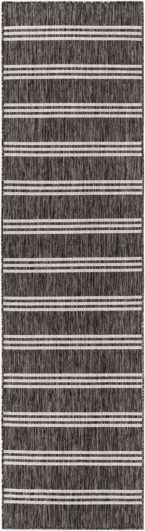 Charcoal 2' 7 x 10' Jill Zarin Outdoor Runner Area Rug Weather Resistant for Patio, Deck, Terrace, Balcony, Porch Durable 100% Polypropylene Carpet for Outside for Sale at Rug Engine