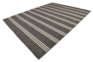 Charcoal 10' x 13' 1 Jill Zarin Outdoor Rectangle Area Rug Weather Resistant for Patio, Deck, Terrace, Balcony, Porch Durable 100% Polypropylene Carpet for Outside for Sale at Rug Engine