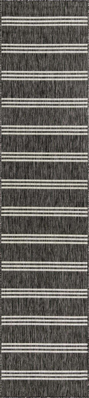 Charcoal 2' 7 x 12' Jill Zarin Outdoor Runner Area Rug Weather Resistant for Patio, Deck, Terrace, Balcony, Porch Durable 100% Polypropylene Carpet for Outside for Sale at Rug Engine