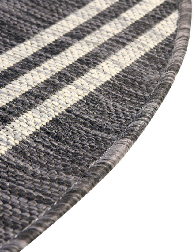 Charcoal 12' x 12' Jill Zarin Outdoor Round Area Rug Weather Resistant for Patio, Deck, Terrace, Balcony, Porch Durable 100% Polypropylene Carpet for Outside for Sale at Rug Engine