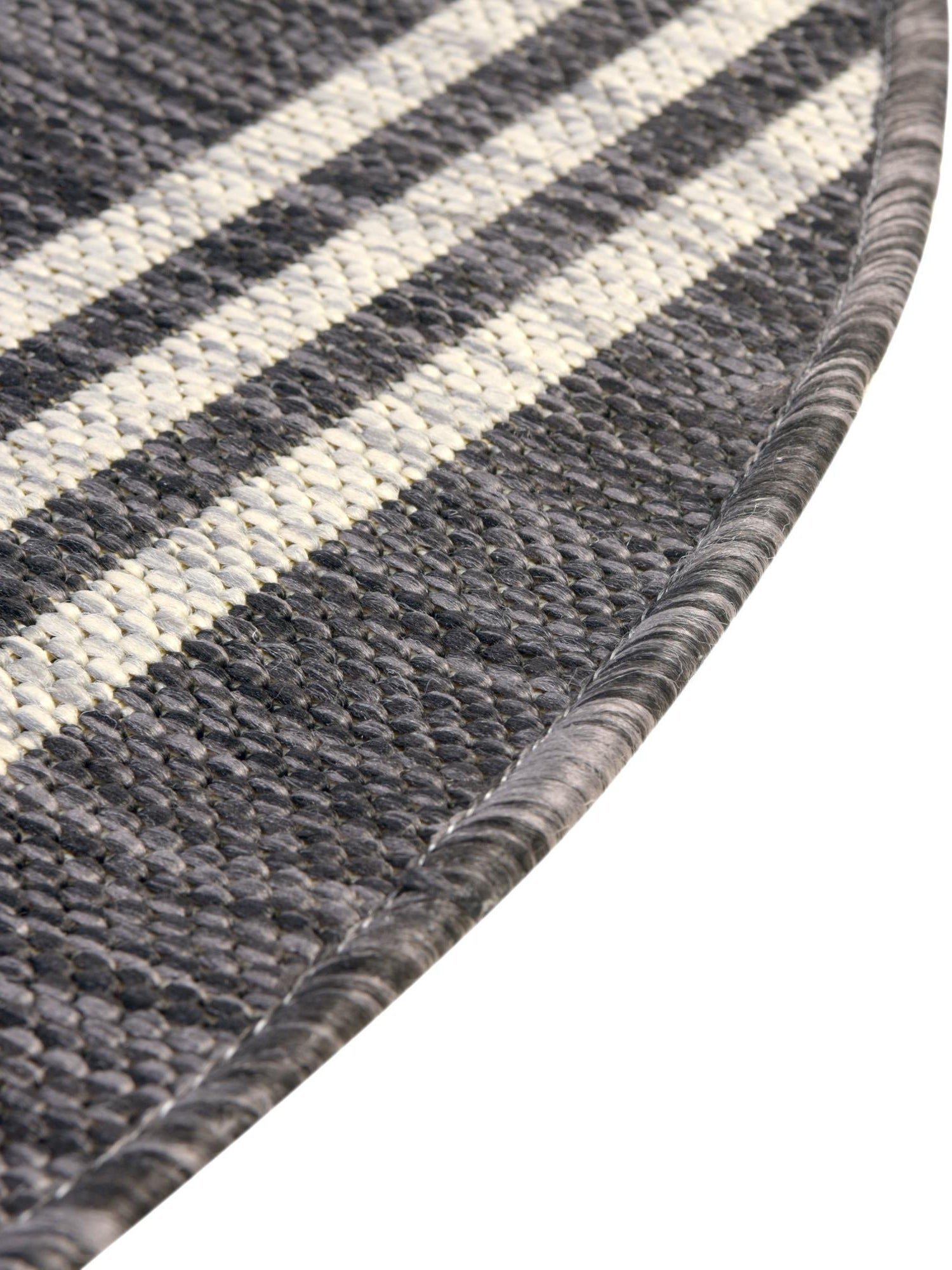 Charcoal 6' 1 x 6' 1 Jill Zarin Outdoor Round Area Rug Weather Resistant for Patio, Deck, Terrace, Balcony, Porch Durable 100% Polypropylene Carpet for Outside for Sale at Rug Engine