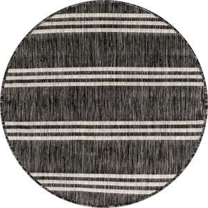 Charcoal 3' 1 x 3' 1 Jill Zarin Outdoor Round Area Rug Weather Resistant for Patio, Deck, Terrace, Balcony, Porch Durable 100% Polypropylene Carpet for Outside for Sale at Rug Engine