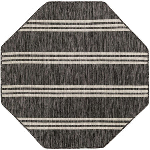Charcoal 4' 1 x 4' 1 Jill Zarin Outdoor Octagon Area Rug Weather Resistant for Patio, Deck, Terrace, Balcony, Porch Durable 100% Polypropylene Carpet for Outside for Sale at Rug Engine