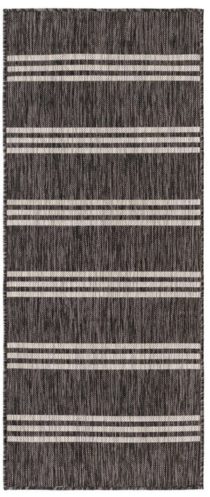 Charcoal 2' x 5' 3 Jill Zarin Outdoor Runner Area Rug Weather Resistant for Patio, Deck, Terrace, Balcony, Porch Durable 100% Polypropylene Carpet for Outside for Sale at Rug Engine