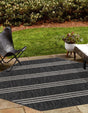 Charcoal 7' 10 x 7' 10 Jill Zarin Outdoor Octagon Area Rug Weather Resistant for Patio, Deck, Terrace, Balcony, Porch Durable 100% Polypropylene Carpet for Outside for Sale at Rug Engine