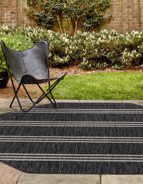 Charcoal 7' 10 x 7' 10 Jill Zarin Outdoor Octagon Area Rug Weather Resistant for Patio, Deck, Terrace, Balcony, Porch Durable 100% Polypropylene Carpet for Outside for Sale at Rug Engine