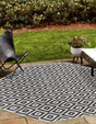 Charcoal Gray 7' 10 x 7' 10 Jill Zarin Outdoor Octagon Area Rug Weather Resistant for Patio, Deck, Terrace, Balcony, Porch Durable 100% Polypropylene Carpet for Outside for Sale at Rug Engine