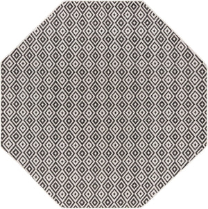 Charcoal Gray 7' 10 x 7' 10 Jill Zarin Outdoor Octagon Area Rug Weather Resistant for Patio, Deck, Terrace, Balcony, Porch Durable 100% Polypropylene Carpet for Outside for Sale at Rug Engine