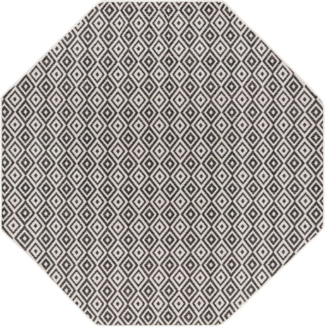 Charcoal Gray 7' 10 x 7' 10 Jill Zarin Outdoor Octagon Area Rug Weather Resistant for Patio, Deck, Terrace, Balcony, Porch Durable 100% Polypropylene Carpet for Outside for Sale at Rug Engine