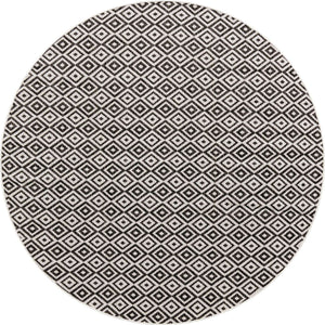 Charcoal Gray 7' 10 x 7' 10 Jill Zarin Outdoor Round Area Rug Weather Resistant for Patio, Deck, Terrace, Balcony, Porch Durable 100% Polypropylene Carpet for Outside for Sale at Rug Engine