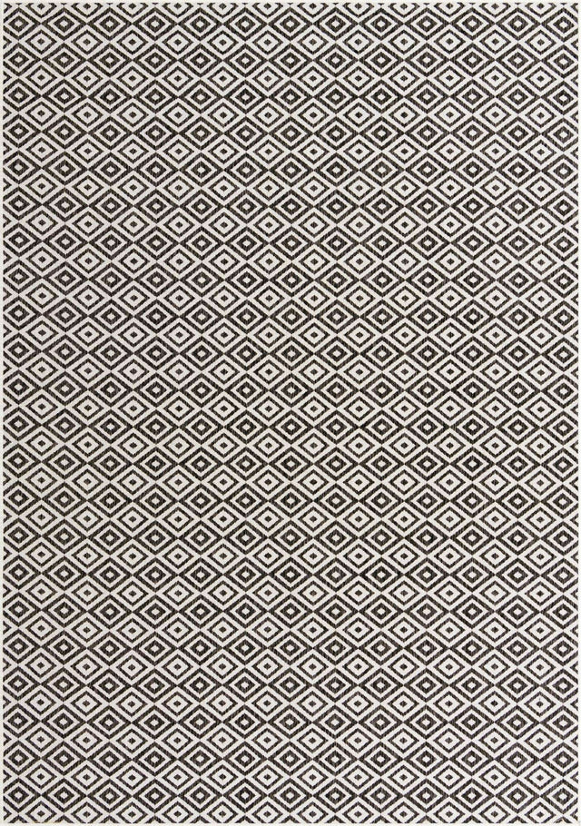 Charcoal Gray 7' 10 x 11' Jill Zarin Outdoor Rectangle Area Rug Weather Resistant for Patio, Deck, Terrace, Balcony, Porch Durable 100% Polypropylene Carpet for Outside for Sale at Rug Engine