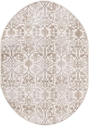 Dark Beige 7' 1 x 10' Rushmore Oval Area Rug 55% Polypropylene & 45% Polyester Durable Quality Carpet for Indoor Home Decorating for Sale at Rug Engine