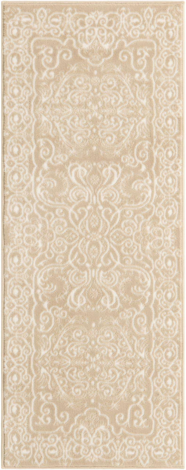 Beige 2' x 5' 1 Rushmore Runner Area Rug 55% Polypropylene & 45% Polyester Durable Quality Carpet for Indoor Home Decorating for Sale at Rug Engine