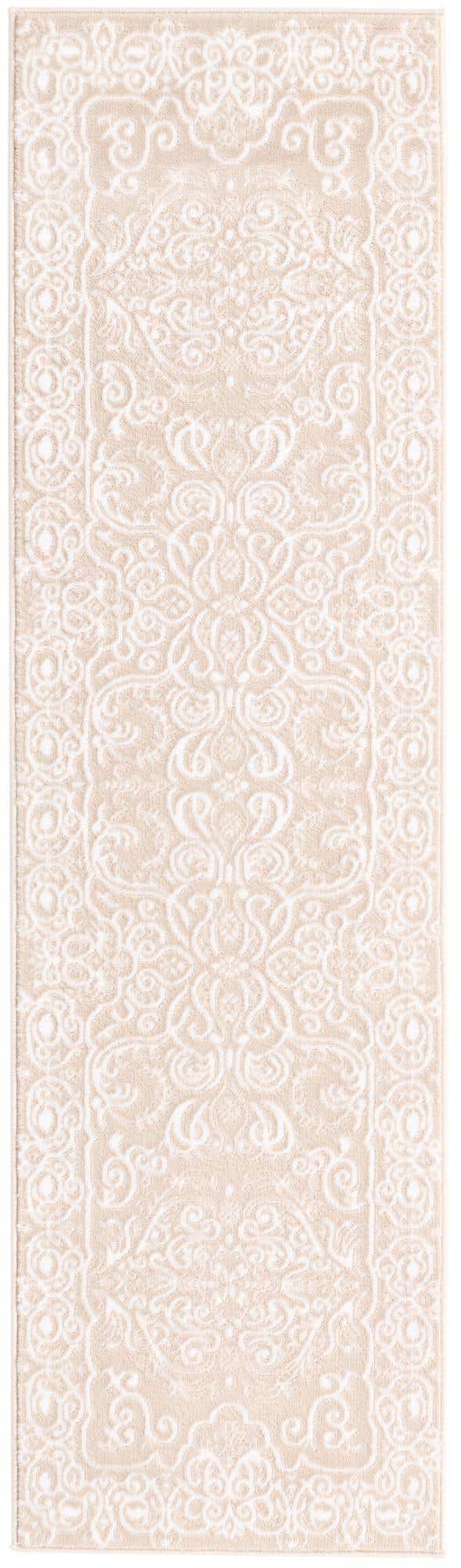Beige 2' x 7' 1 Rushmore Runner Area Rug 55% Polypropylene & 45% Polyester Durable Quality Carpet for Indoor Home Decorating for Sale at Rug Engine