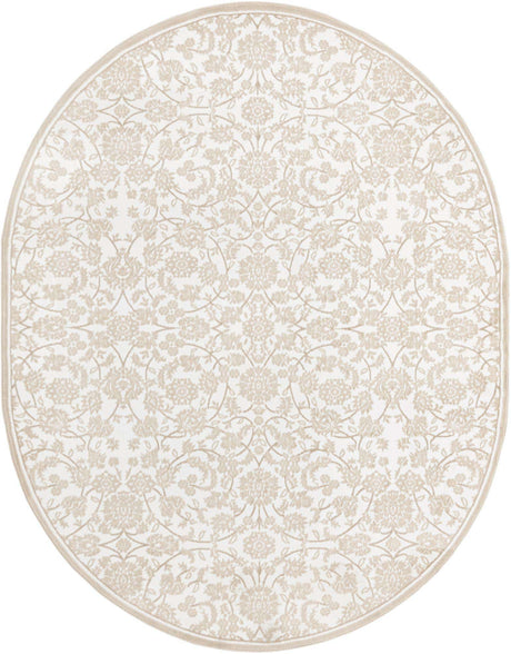 Snow White 7' 1 x 10' Rushmore Oval Area Rug 55% Polypropylene & 45% Polyester Durable Quality Carpet for Indoor Home Decorating for Sale at Rug Engine