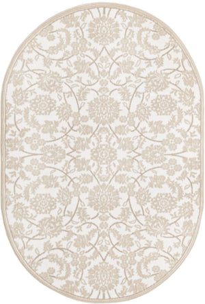 Snow White 4' 1 x 6' 1 Rushmore Oval Area Rug 55% Polypropylene & 45% Polyester Durable Quality Carpet for Indoor Home Decorating for Sale at Rug Engine