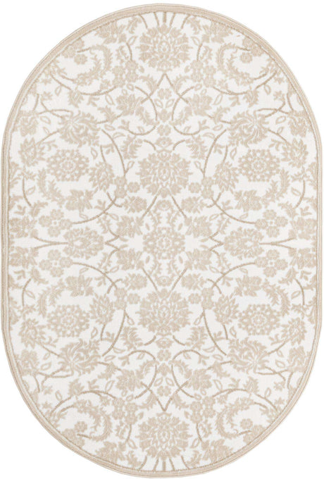Snow White 4' 1 x 6' 1 Rushmore Oval Area Rug 55% Polypropylene & 45% Polyester Durable Quality Carpet for Indoor Home Decorating for Sale at Rug Engine