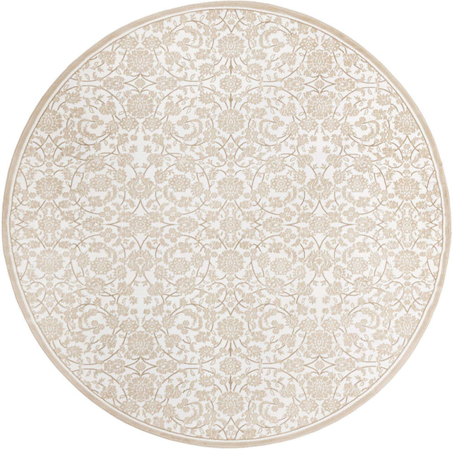 Snow White 10' 8 x 10' 8 Rushmore Round Area Rug 55% Polypropylene & 45% Polyester Durable Quality Carpet for Indoor Home Decorating for Sale at Rug Engine