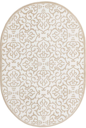 Snow White 4' 1 x 6' 1 Rushmore Oval Area Rug 55% Polypropylene & 45% Polyester Durable Quality Carpet for Indoor Home Decorating for Sale at Rug Engine