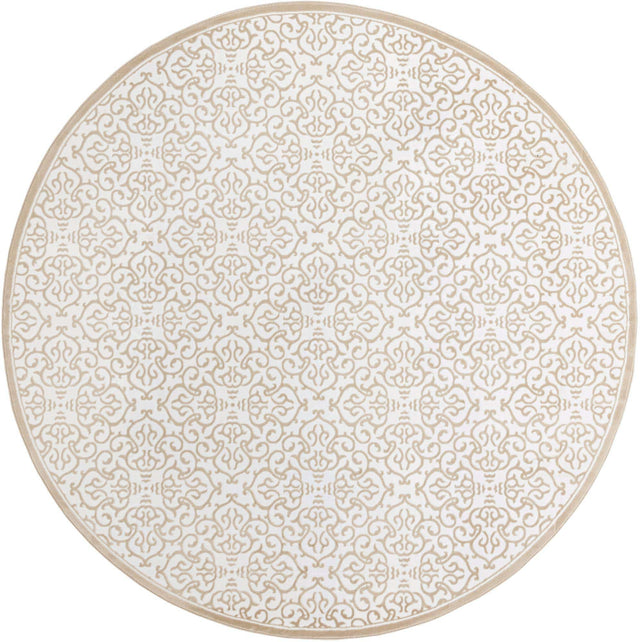 Snow White 10' 8 x 10' 8 Rushmore Round Area Rug 55% Polypropylene & 45% Polyester Durable Quality Carpet for Indoor Home Decorating for Sale at Rug Engine