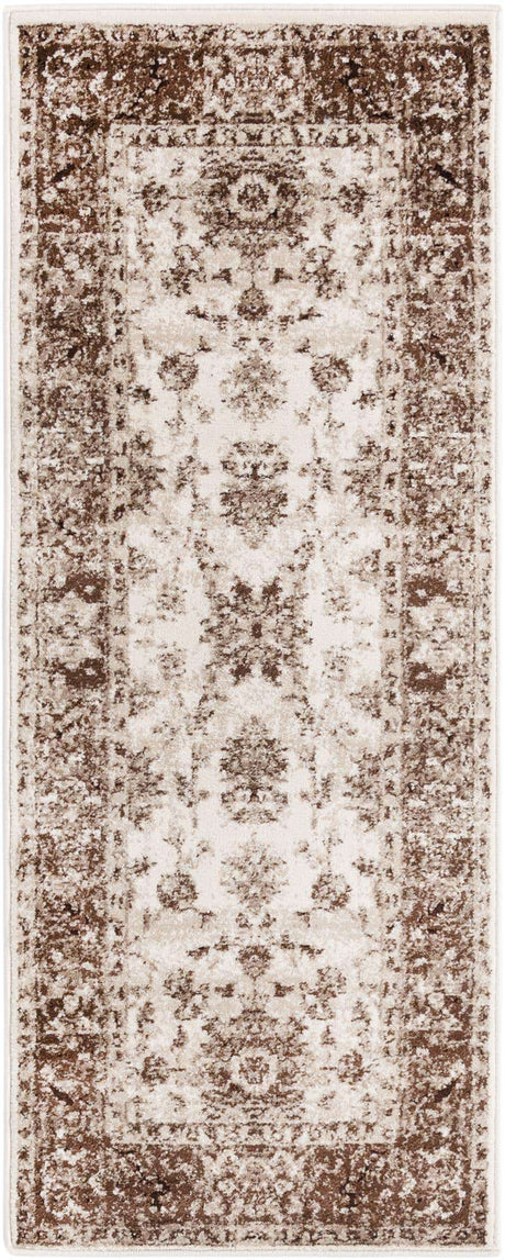 Cream 2' x 5' 1 Rushmore Runner Area Rug 55% Polypropylene & 45% Polyester Durable Quality Carpet for Indoor Home Decorating for Sale at Rug Engine