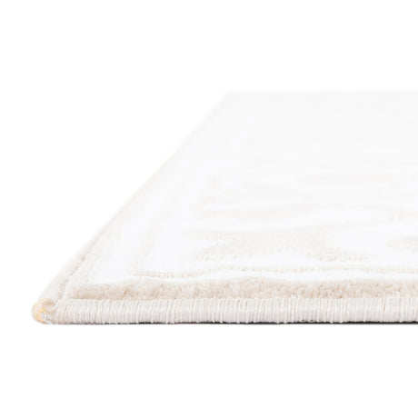 Snow White 5' 3 x 8' Hermitage Rectangle Area Rug 55% Polypropylene & 45% Polyester Easy Clean Stain-Resistant Carpet for Living, Office, Dorm Rooms for Sale at Rug Engine