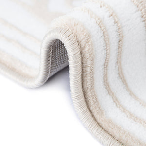 Snow White 5' 3 x 8' Hermitage Rectangle Area Rug 55% Polypropylene & 45% Polyester Easy Clean Stain-Resistant Carpet for Living, Office, Dorm Rooms for Sale at Rug Engine