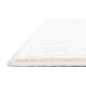 Snow White 5' 3 x 5' 3 Hermitage Octagon Area Rug 55% Polypropylene & 45% Polyester Easy Clean Stain-Resistant Carpet for Living, Office, Dorm Rooms for Sale at Rug Engine