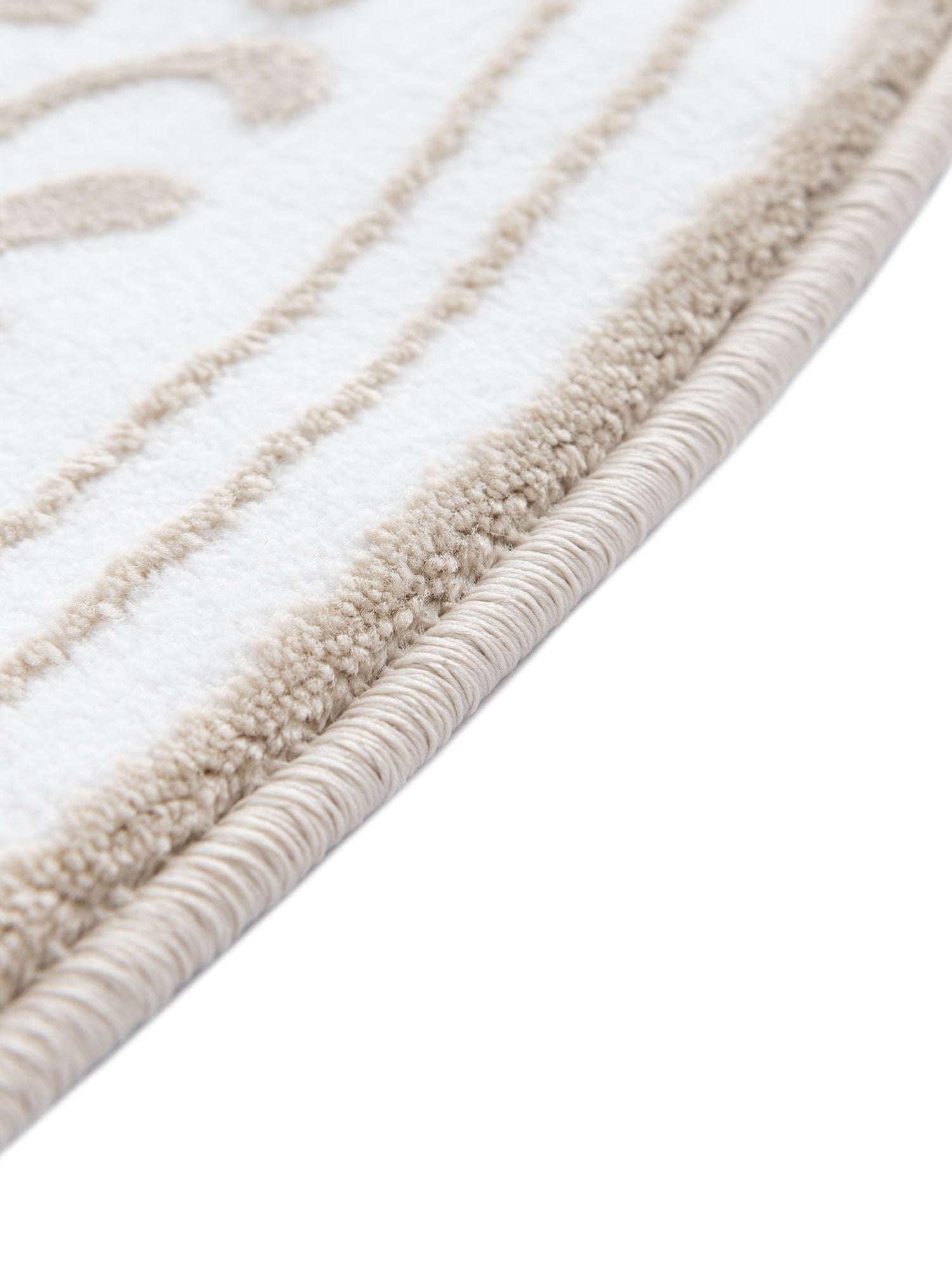 Snow White 6' x 6' Hermitage Round Area Rug 55% Polypropylene & 45% Polyester Easy Clean Stain-Resistant Carpet for Living, Office, Dorm Rooms for Sale at Rug Engine