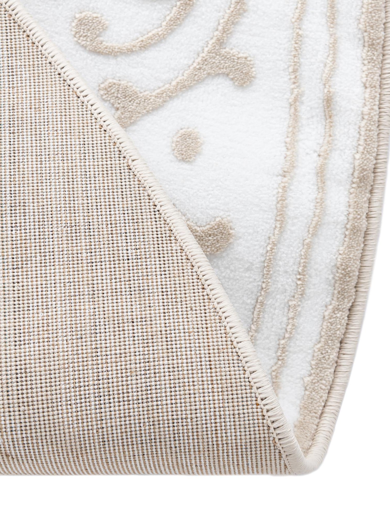 Snow White 4' x 4' Hermitage Round Area Rug 55% Polypropylene & 45% Polyester Easy Clean Stain-Resistant Carpet for Living, Office, Dorm Rooms for Sale at Rug Engine