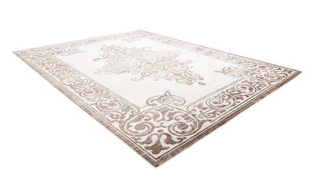 Chocolate Brown 10' 8 x 14' Hermitage Rectangle Area Rug 55% Polypropylene & 45% Polyester Easy Clean Stain-Resistant Carpet for Living, Office, Dorm Rooms for Sale at Rug Engine