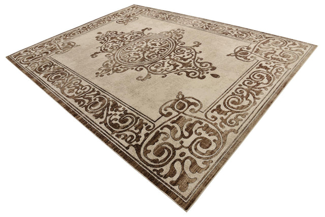 Chocolate Brown 9' x 12' Hermitage Rectangle Area Rug 55% Polypropylene & 45% Polyester Easy Clean Stain-Resistant Carpet for Living, Office, Dorm Rooms for Sale at Rug Engine