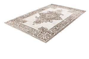 Chocolate Brown 5' 3 x 8' Hermitage Rectangle Area Rug 55% Polypropylene & 45% Polyester Easy Clean Stain-Resistant Carpet for Living, Office, Dorm Rooms for Sale at Rug Engine