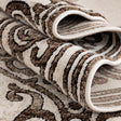 Chocolate Brown 3' 3 x 5' 3 Hermitage Rectangle Area Rug 55% Polypropylene & 45% Polyester Easy Clean Stain-Resistant Carpet for Living, Office, Dorm Rooms for Sale at Rug Engine