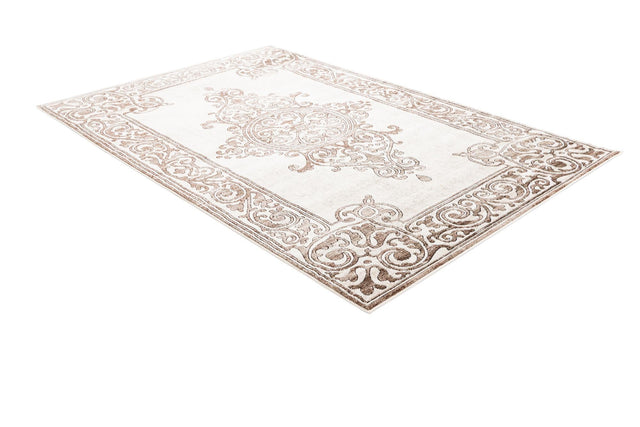 Chocolate Brown 5' 3 x 8' Hermitage Rectangle Area Rug 55% Polypropylene & 45% Polyester Easy Clean Stain-Resistant Carpet for Living, Office, Dorm Rooms for Sale at Rug Engine