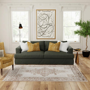 Chocolate Brown 4' x 6' Hermitage Rectangle Area Rug 55% Polypropylene & 45% Polyester Easy Clean Stain-Resistant Carpet for Living, Office, Dorm Rooms for Sale at Rug Engine