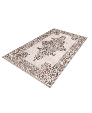 Chocolate Brown 4' x 6' Hermitage Rectangle Area Rug 55% Polypropylene & 45% Polyester Easy Clean Stain-Resistant Carpet for Living, Office, Dorm Rooms for Sale at Rug Engine