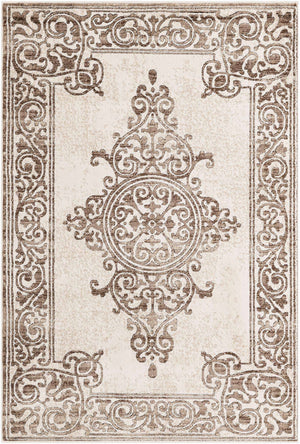 Chocolate Brown 4' x 6' Hermitage Rectangle Area Rug 55% Polypropylene & 45% Polyester Easy Clean Stain-Resistant Carpet for Living, Office, Dorm Rooms for Sale at Rug Engine