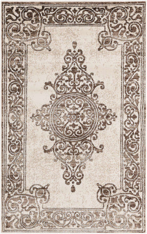Chocolate Brown 3' 3 x 5' 3 Hermitage Rectangle Area Rug 55% Polypropylene & 45% Polyester Easy Clean Stain-Resistant Carpet for Living, Office, Dorm Rooms for Sale at Rug Engine