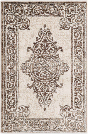 Chocolate Brown 2' x 3' Hermitage Rectangle Area Rug 55% Polypropylene & 45% Polyester Easy Clean Stain-Resistant Carpet for Living, Office, Dorm Rooms for Sale at Rug Engine